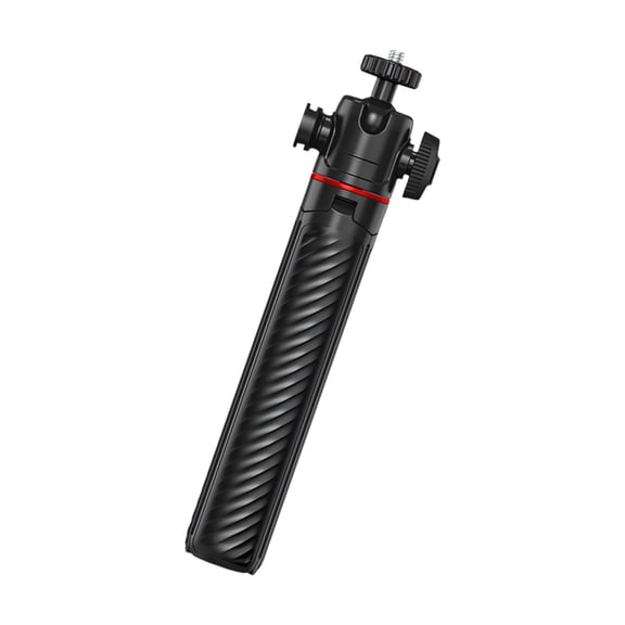 Camera Selfie Tripod with 1/4 Mount and Cold Shoe, Foldable Grip Stand for Vlogging, Live Streaming, Tabletop Video, Travel Content