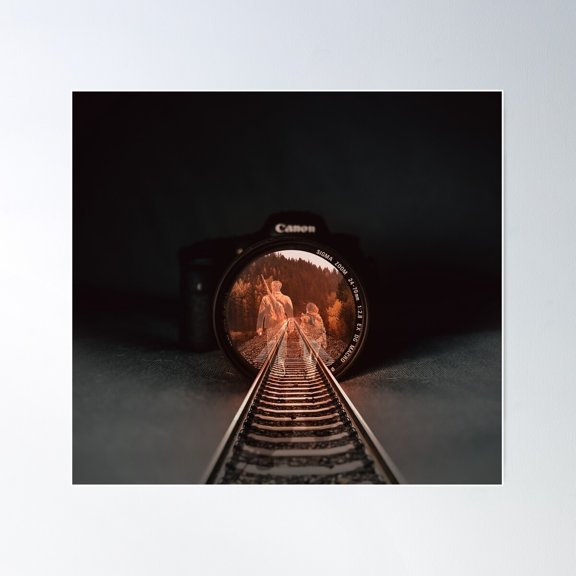 Camera Shadows Poster Wall Art, Modern Wall Decor For Living Room Bedroom, 16x16 UNFRAMED