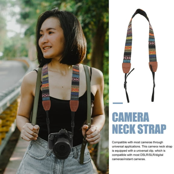 Camera Shoulder Strap Double-layer Leather Ends Camera Strap Camera Strap