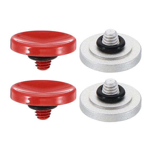 Camera Shutter Button, 2 Pack Soft Shutter Release Button Camera Button Concave, Red Silver