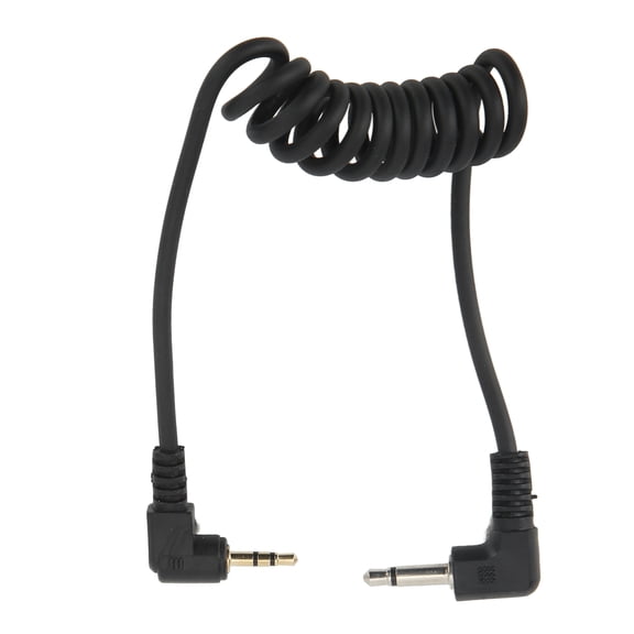 Camera Shutter Cord 2.5mm to 3.5mm Gold Plated Joint Plastic Elastic Flash Trigger Shutter Release Cable for Shooting
