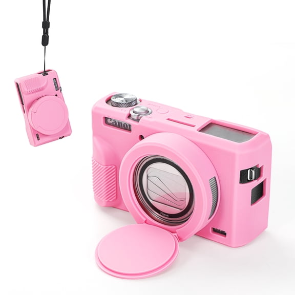 Camera Silicone Case Accessories for Canon G7X Mark III-Pink