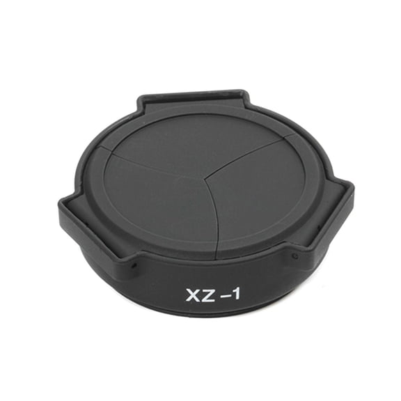 Camera Silver Self-Retaining Open Close Protector Auto Lens Cap for Olympus XZ-1