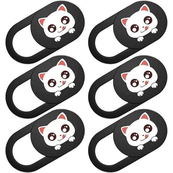 Camera Slider Camera Slider Privacy Lens Cover 6pcs Camera Slide Blocker Cartoon Cat Animal Webcam Slider Cover for Tablet PC Cell Phone Smartphone Tableta