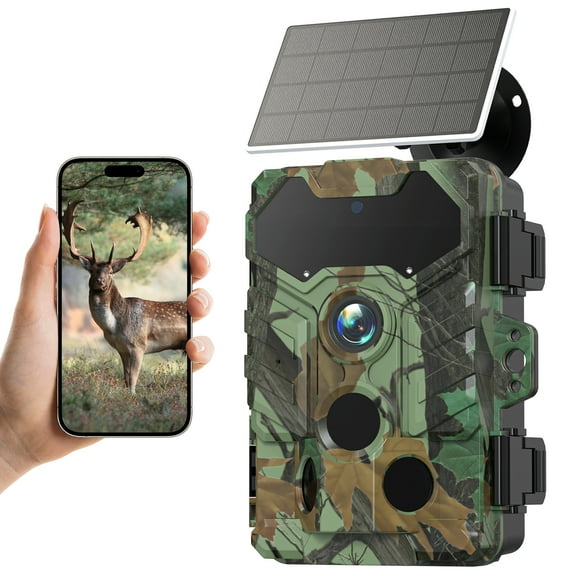 Camera Solar Camera Outdoor 32MP Infrared Night WiFi IP66 Water Proof Wildlife Wireless Trail Camera