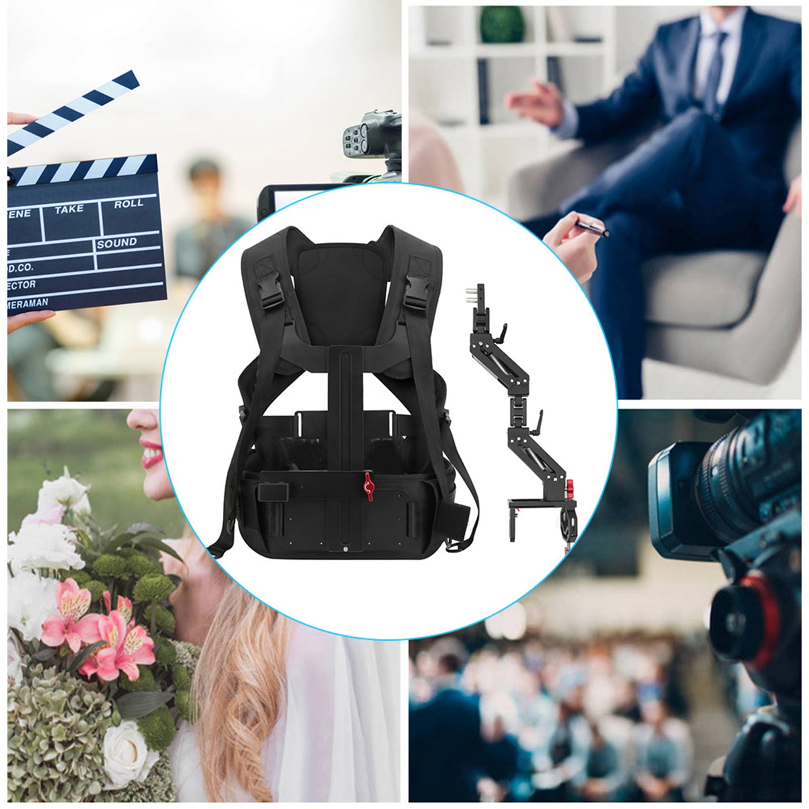 Camera Stabilizer With Comfort Stabilizing Arm & Vest, Handheld Camera