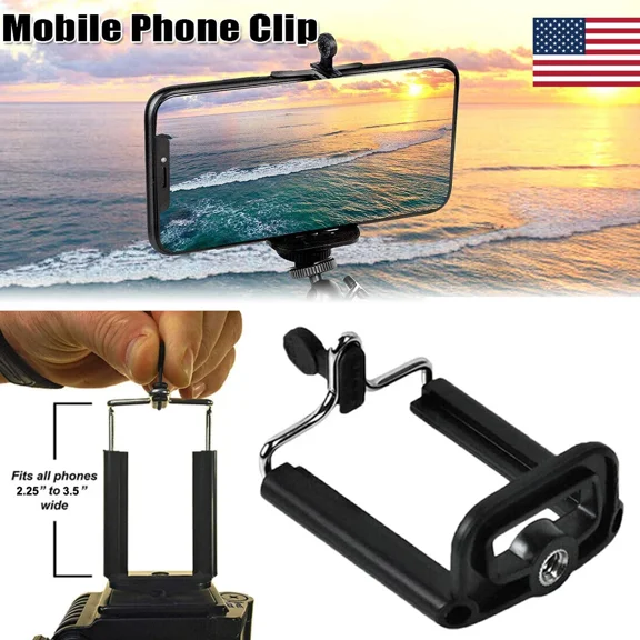 Camera Stand Clip Bracket Holder Tripod Monopod Mount Adapter For Smart Phone Us