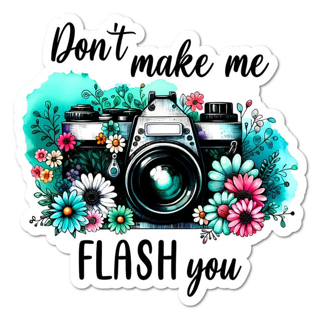 Camera Sticker Flowers Scrapbooking Water Bottle Laptopphone Decal Camera Sticker Flowers Scrapbooking Water Bottle Laptopphone Decal