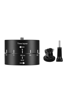 Camera Time lapse 360 Panoramic Panning Rotation 60/120 Minutes For phone Stabilizer Tripod Head Adapter Timelapse ,Easy to Operate