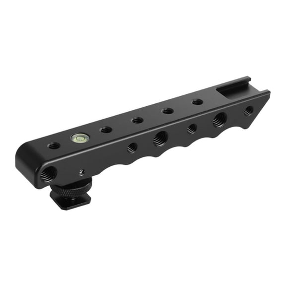 Camera Top Handle Grip with Cold Shoe Mount, Aluminum Universal Top Handle for DSLR & Mirrorless Cameras, Lightweight Handle with 1/4 & 3/8 Threads