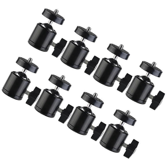 Camera Tripod Ball Head Ball Shape Photography Live Streaming Metal Black for 8Pcs