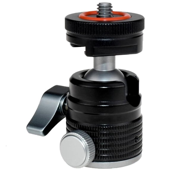 Camera Tripod BallHead with Wide Motion, 360 Degree Rotation, 90° Tilt, Lightweight Aluminum