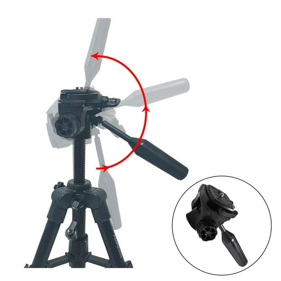 Camera Tripod Head 35000g Loading Capacity, 3/8" 1/4"Thread Black Accessories Precision Adjustment Mount Adapter for Tripod DSLR