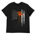 thumbnail image 1 of Camera Usa Flag Funny Filmmaker Gifts Film Director Crew Mens T-Shirt Black M, 1 of 5