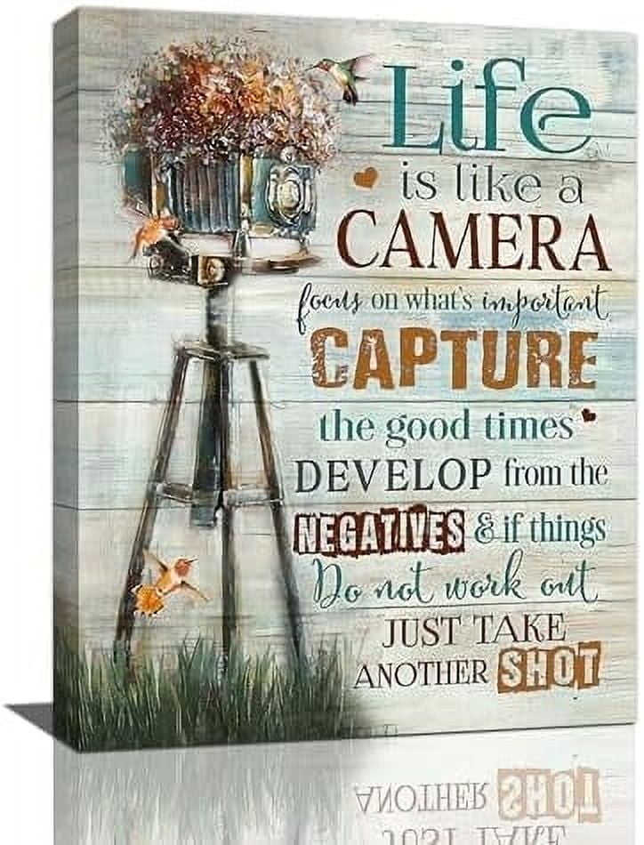 Camera Wall Art Farmhouse Hummingbirds Wall Decor Inspirational Quotes ...