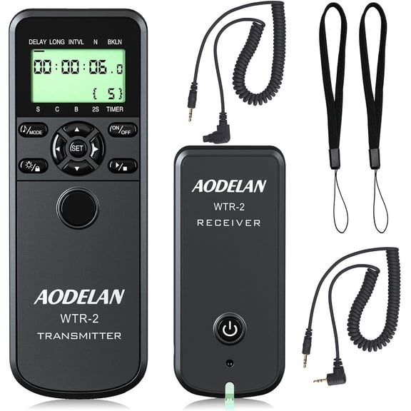 Camera Wireless Shutter Release Timer Remote Control for Canon EOS R, ROS RP, EOS RA, R6, R5, 80D, 77D, 70D, 250D, 90D, 10D, T7, T6i, T6s, T5i, T4i, T3i, PowerShot SX70H, RS-60 & TC-80N