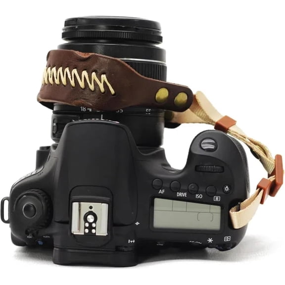 Camera Wrist Strap,Vintage Leather Camera Hand Strap for DSLR SLR Mirrorless,Camera Strap Leather Hand Wrist Grip(Dark Brown)