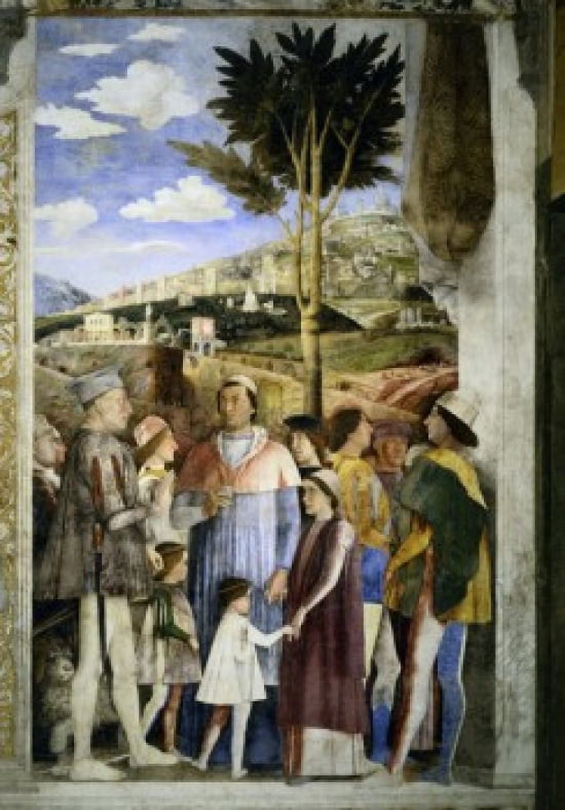 Camera degli Sposi The Meeting Andrea Mantegna (1431-1506Italian) Fresco Palazzo Ducale Mantua Canvas Art - Andrea Mantegna (18 x 24)