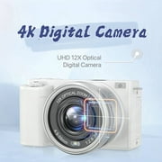Cameras For Photography, 12X Optical Zoom 4K Digital Cameras With WiFi, 64MP Vlogging Camera, Auto Focus Point And Shoot Camera With 64G TF Cards, Video Camera Travel Camera For Beginners