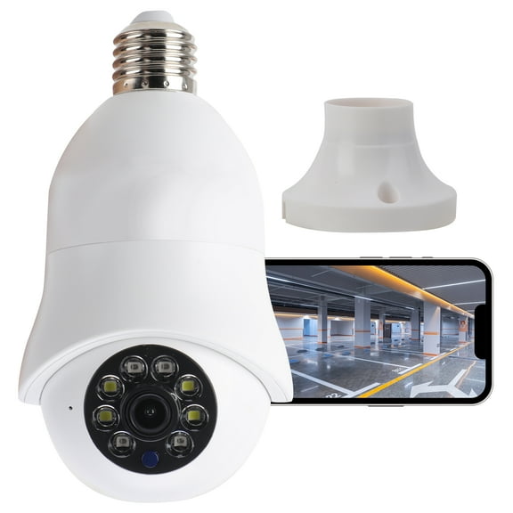 Cameras for Home Security Light Bulb Camera Kids Camera Monitor with 1080p HD Video, 2MP, 360 Degree E27