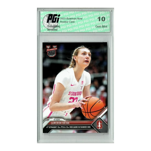 Cameron Brink 2023 Bowman University Now #44 Ranked Win Rookie Card PGI 10