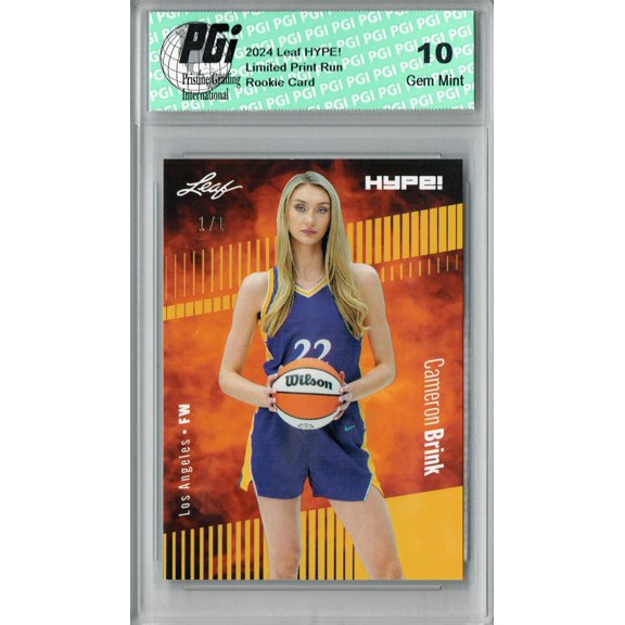 Cameron Brink 2024 Leaf HYPE! #159 Gold Blank Back 1/1 Rookie Card PGI 10