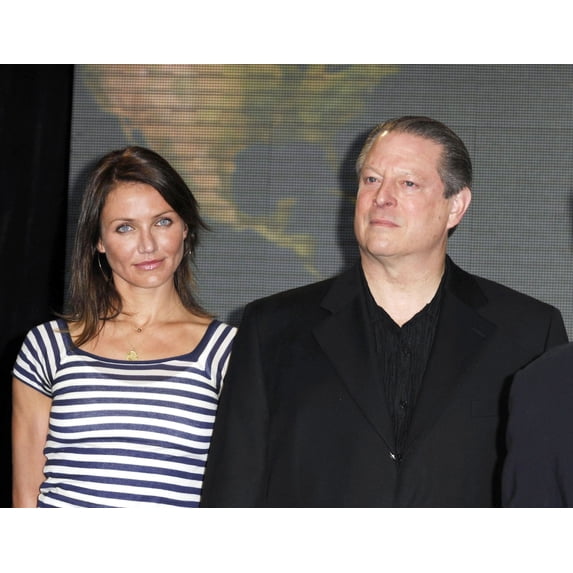 Cameron Diaz Al Gore At The Press Conference For Save Our Selves Campaign For A Climate Crisis Launch California