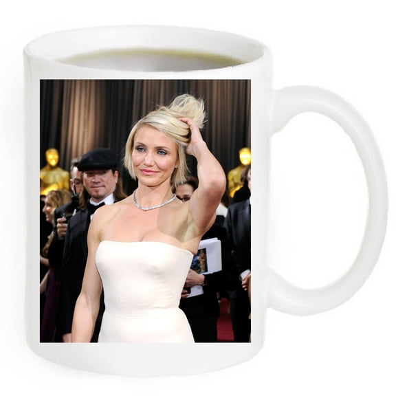 Cameron Diaz Photo Coffee Mug - The photo is printed on the front and the name and date of birth on the back #CD12G