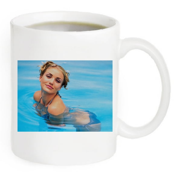 Cameron Diaz Photo Coffee Mug - The photo is printed on the front and the name and date of birth on the back #CD27G