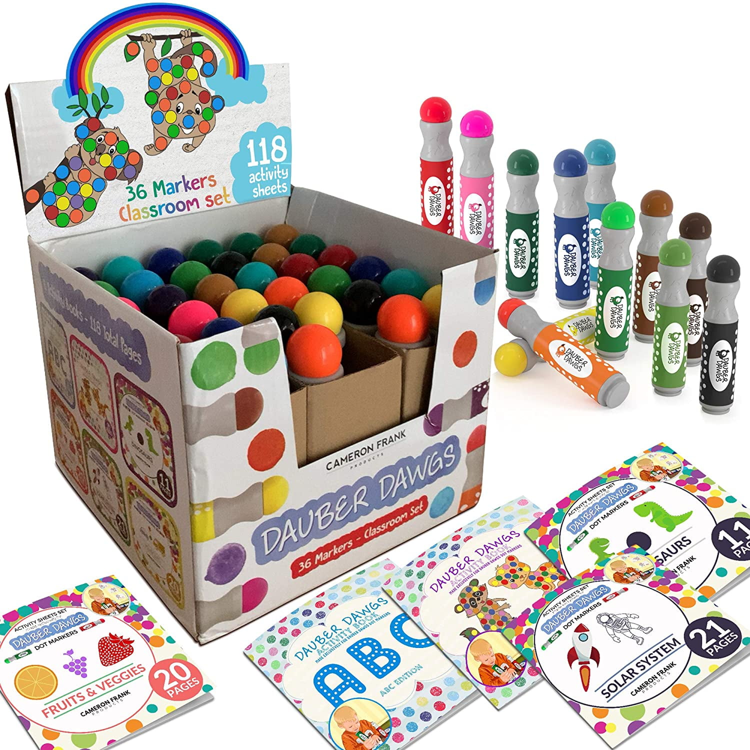 Cameron Frank Products Dot Markers for Toddlers 1-3 - Set of 8