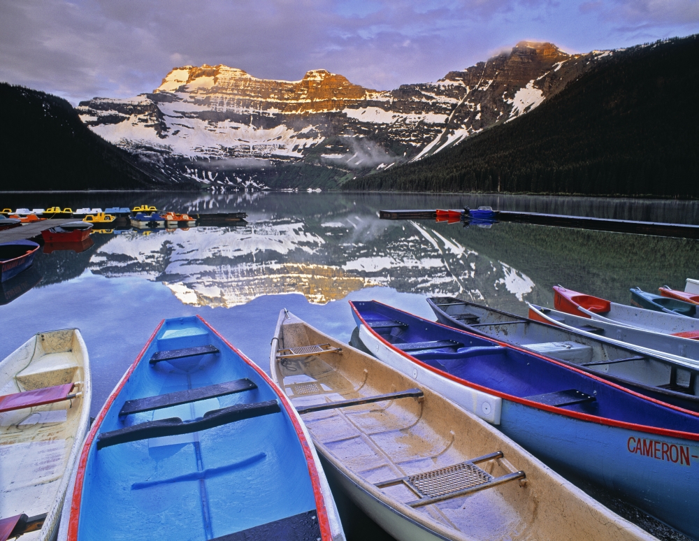 Cameron Lake Waterton Lakes National Park Alberta Canvas Art - Darwin Wiggett Design Pics (32 x 26)