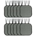 thumbnail image 1 of Cameron Memory Foam Non-Slip Chair Cushion Pad with Ties 12 Pack - Black/Sage Blue, 1 of 3