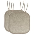 thumbnail image 1 of Cameron Memory Foam Non-Slip Chair Cushion Pad with Ties 2 Pack - Beige/Taupe, 1 of 3