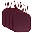 thumbnail image 1 of Cameron Memory Foam Non-Slip Chair Cushion Pad with Ties 4-Pack- Wine, 1 of 6