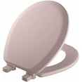 thumbnail image 1 of Cameron Pink Toilet Seat, Non Slip Heavy Duty Wood, Easy Clean, Round, 1 of 4