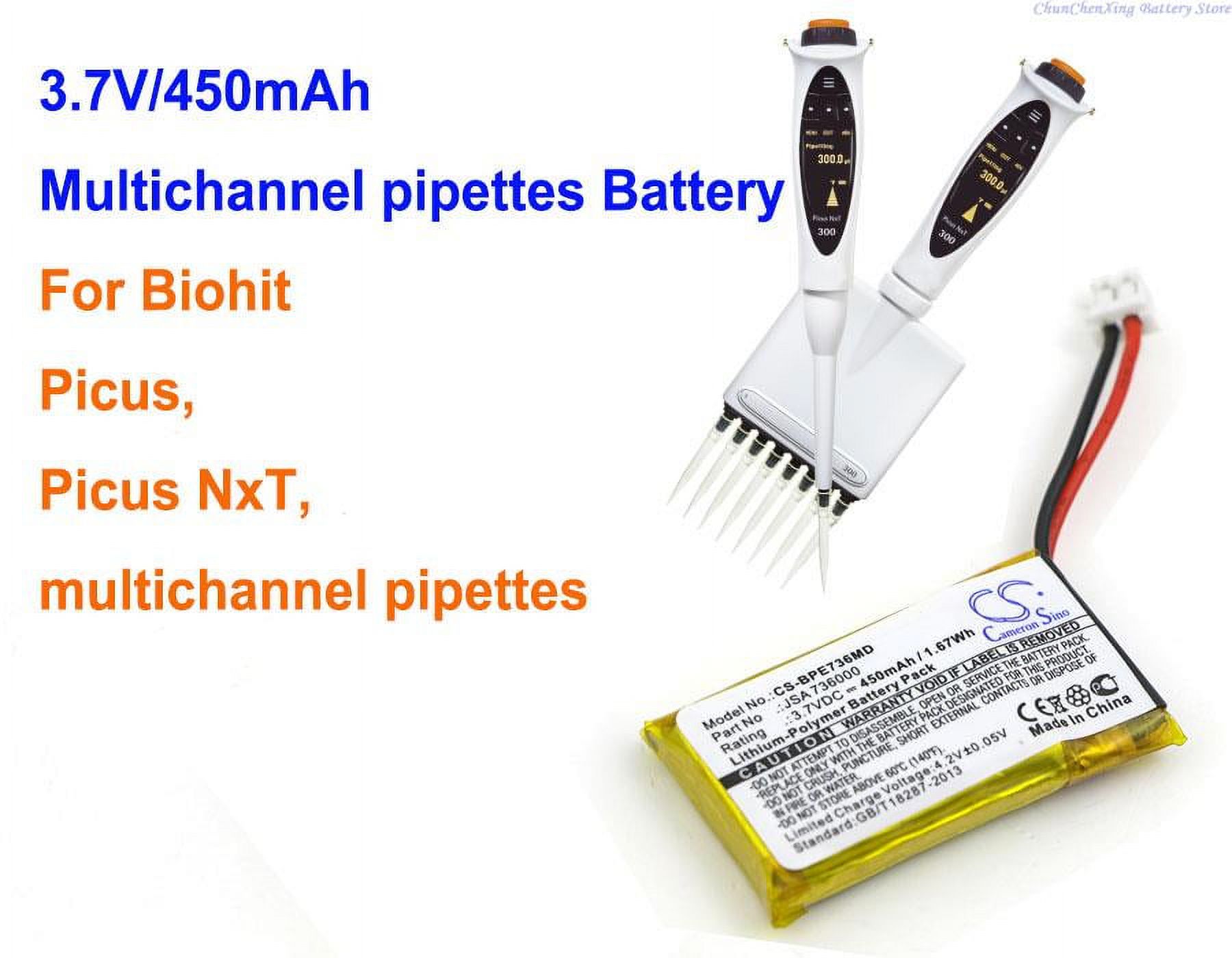 Cameron Sino 450mAh Multichannel pipettes Battery SA 736000 for Biohit