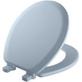 thumbnail image 1 of Cameron Sky Blue Toilet Seat, Non Slip Heavy Duty Wood, Easy Clean, Round, 1 of 4