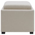 thumbnail image 1 of NPD Furniture Cameron 17" Square Fabric Storage Ottoman in Cardiff Cream, 1 of 7