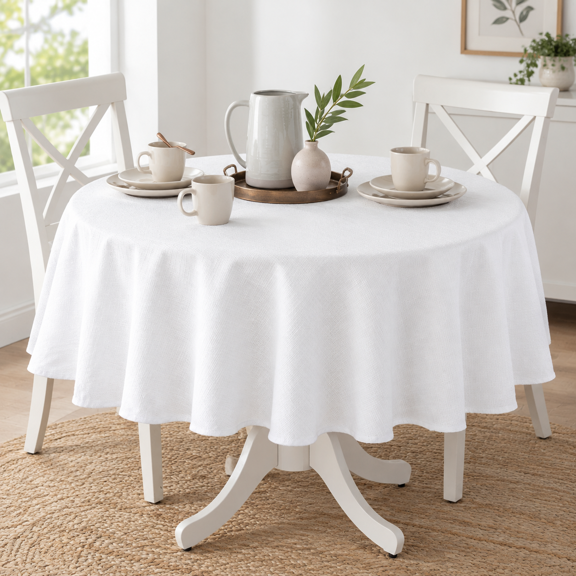 Cameron Tablecloth (white 70" Round)