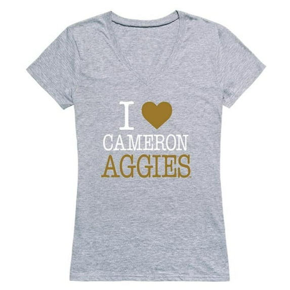 Cameron University Aggies I Love Women T-Shirt, Heather Grey - Large