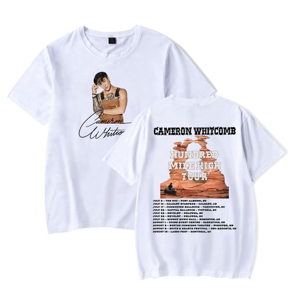 Cameron Whitcomb 2025 Tour T-shirt Fashion Classic Short Sleeve Men And Women Street Wear