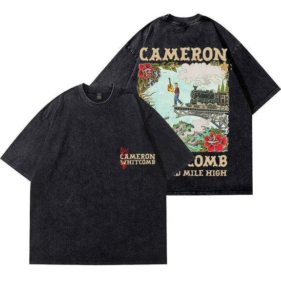 Cameron Whitcomb Hundred Mile High Merch Vintage Wash T-Shirts Women Men Cotton Short Sleeve Tee