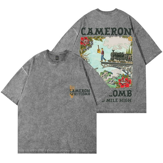 Cameron Whitcomb Hundred Mile High Merch Vintage Wash T-Shirts Women Men Cotton Short Sleeve Tee
