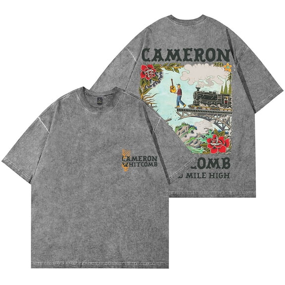 Cameron Whitcomb Hundred Mile High Merch Vintage Wash T-Shirts Women Men Cotton Short Sleeve Tee