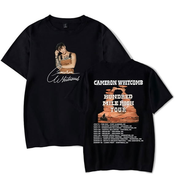 Cameron Whitcomb Hundred Mile High Tour T-Shirts Merch Unisex Fashion Short Sleeve Tees Crew Neck Tops