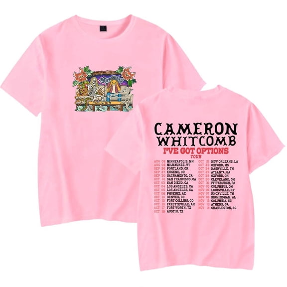 Cameron Whitcomb I've Got Options Tour 2025 T-shirt Unisex Popular Cool Classic Short Sleeve