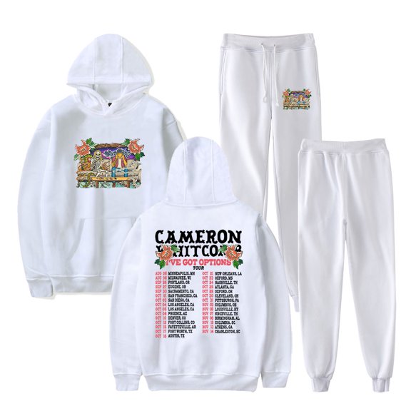 Cameron Whitcomb I've Got Options Tour Hoodies Jogger Pants Women Men Streetwear Set