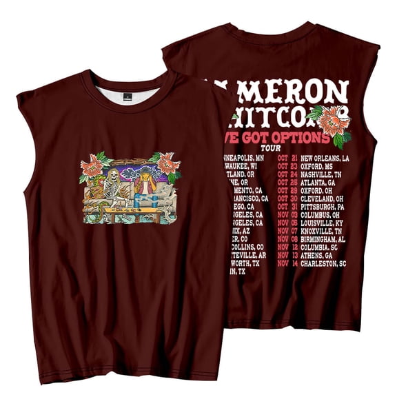 Cameron Whitcomb I've Got Options Tour Merch Sleeveless T-Shirts Unisex Fashion Streetwear