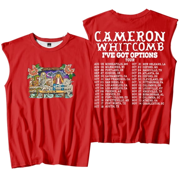 Cameron Whitcomb I've Got Options Tour Merch Tank Tops Sleeveless T-Shirt port Vest Women Men Outdoor Sportwear