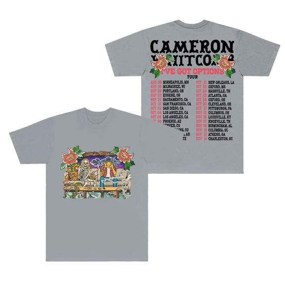 Cameron Whitcomb I've Got Options Tour T-Shirts Unisex Fashion Crewneck Short Sleeve Tee